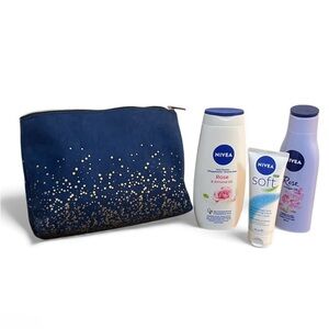 NWOT Blue and Gold Nivea Bath & Body Set
